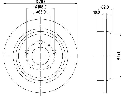 HELLA PAGID 8DD 355 126-042 - Тормозной диск avtokuzovplus.com.ua