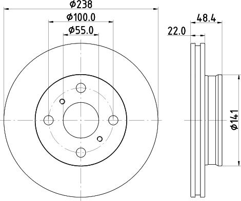 HELLA PAGID 8DD 355 126-961 - Тормозной диск autodnr.net