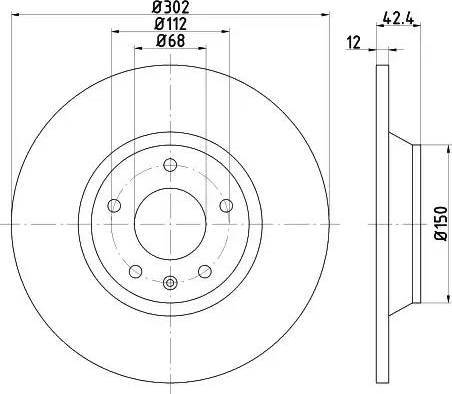 HELLA PAGID 8DD 355 117-841 - Тормозной диск avtokuzovplus.com.ua