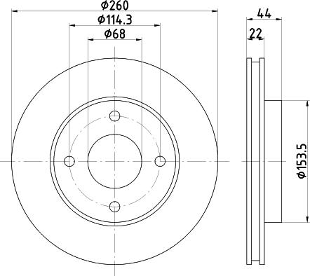 HELLA PAGID 8DD 355 129-901 - Тормозной диск avtokuzovplus.com.ua