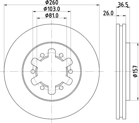 HELLA PAGID 8DD 355 129-911 - Гальмівний диск autocars.com.ua