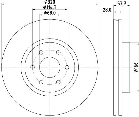 HELLA PAGID 8DD 355 131-401 - Гальмівний диск autocars.com.ua