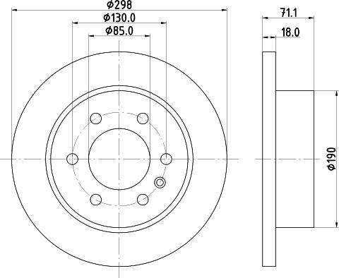 HELLA PAGID 8DD 355 131-841 - Гальмівний диск autocars.com.ua