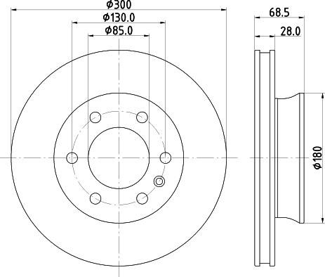 HELLA PAGID 8DD 355 131-891 - Тормозной диск avtokuzovplus.com.ua