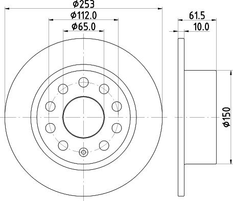 HELLA PAGID 8DD 355 132-281 - Тормозной диск avtokuzovplus.com.ua