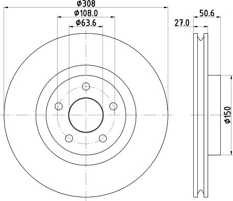 HELLA PAGID 8DD 355 132-291 - Гальмівний диск autocars.com.ua