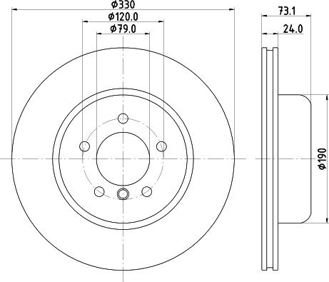 HELLA PAGID 8DD 355 133-021 - Гальмівний диск autocars.com.ua