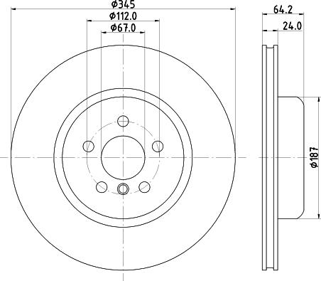 HELLA PAGID 8DD 355 133-031 - Тормозной диск avtokuzovplus.com.ua