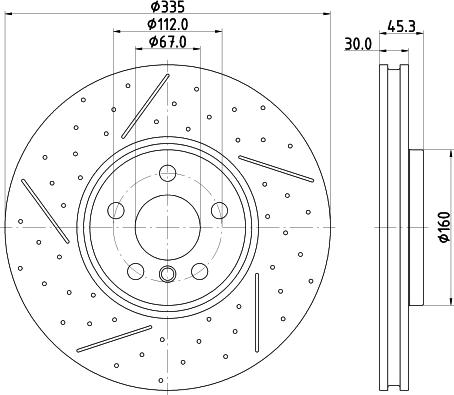 HELLA PAGID 8DD355133091 - Гальмівний диск autocars.com.ua