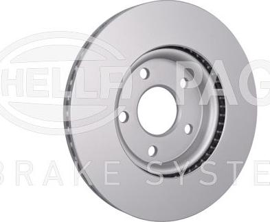 HELLA PAGID 8DD 355 133-771 - Гальмівний диск autocars.com.ua