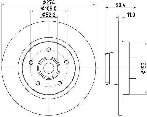 HELLA PAGID 8DD 355 133-851 - Тормозной диск avtokuzovplus.com.ua