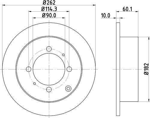 HELLA PAGID 8DD 355 134-131 - Гальмівний диск autocars.com.ua