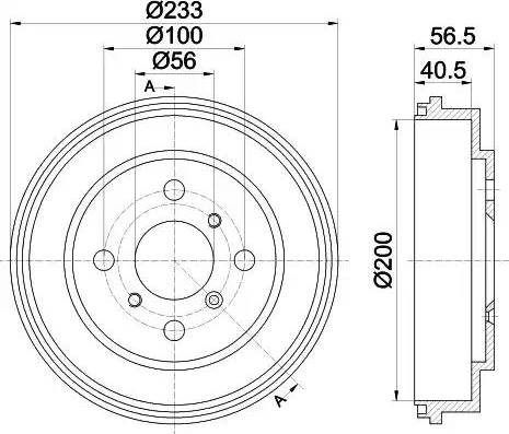 HELLA PAGID 8DT355301-011 - Гальмівний барабан autocars.com.ua