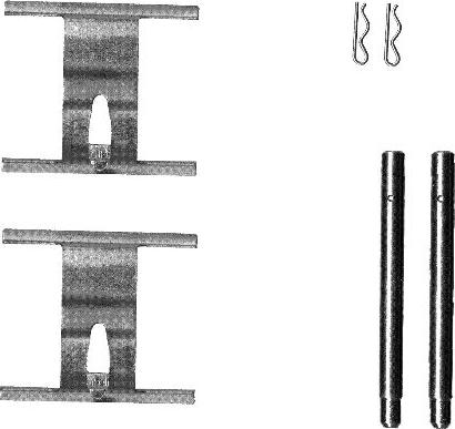 HELLA PAGID 8DZ 355 203-191 - Комплектуючі, колодки дискового гальма autocars.com.ua