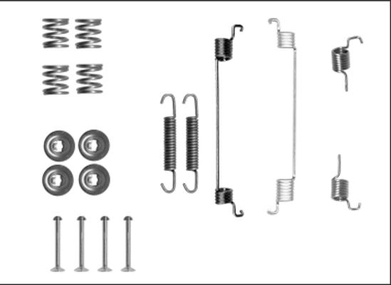 HELLA PAGID 8DZ 355 205-831 - Комплектуючі, барабанний гальмівний механізм autocars.com.ua