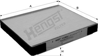 Hengst Filter E3985LI - Фильтр воздуха в салоне autodnr.net