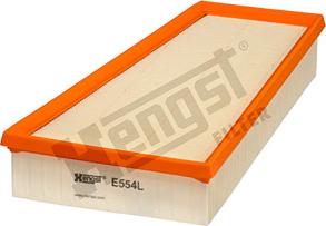 Hengst Filter E554L - Повітряний фільтр autocars.com.ua