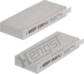 Hengst Filter E6901LI-2 - Фільтр, повітря у внутрішній простір autocars.com.ua