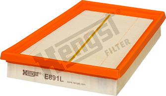 Hengst Filter E891L - Фільтр повітряний Ford Fiesta-Fusion 04- autocars.com.ua