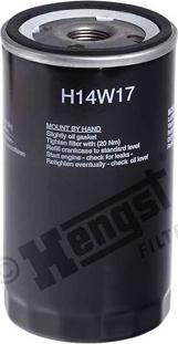 Hengst Filter H14W17 - Масляний фільтр autocars.com.ua