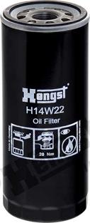 Hengst Filter H14W22 - Масляний фільтр autocars.com.ua