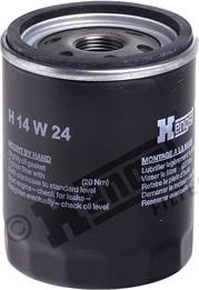 Hengst Filter H14W24 - Масляний фільтр autocars.com.ua