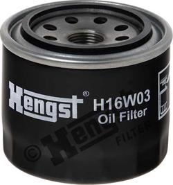 Hengst Filter H16W03 - Фільтр масляний Nissan 200 SX. Almera 1.6-2.0 90- Daihatsu Charmant 1300 МОТ. 4K-U autocars.com.ua