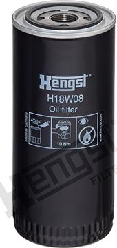 Hengst Filter H18W08 - Фільтр масляний LiebherrHengst autocars.com.ua