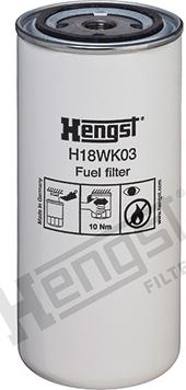 Hengst Filter H18WK03 - Паливний фільтр autocars.com.ua