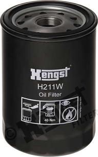 Hengst Filter H211W - Масляний фільтр autocars.com.ua
