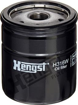 Hengst Filter H316W - Фільтр масляний VW Multivan T5 2.0Tdi 09- autocars.com.ua