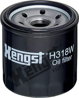 Hengst Filter H318W - Фільтр мастильний двигуна CHEVROLET AVEO 1.2 08-. RAVON 1.5 15- вир-во HENGST autocars.com.ua