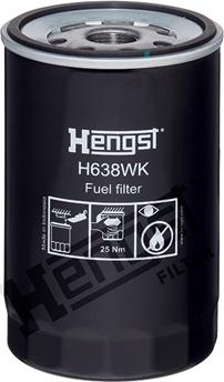 Hengst Filter H638WK - Паливний фільтр autocars.com.ua