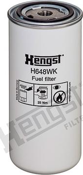 Hengst Filter H648WK - Паливний фільтр autocars.com.ua