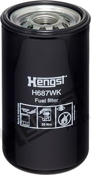 Hengst Filter H687WK - Паливний фільтр autocars.com.ua