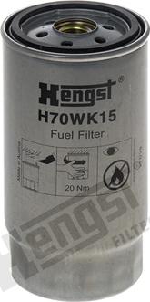 Hengst Filter H70WK15 - Паливний фільтр autocars.com.ua