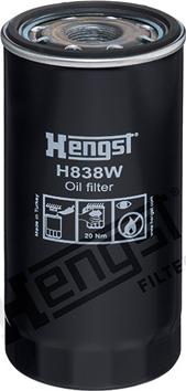 Hengst Filter H838W - Масляний фільтр autocars.com.ua