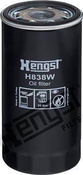 Hengst Filter H838W - Масляный фильтр avtokuzovplus.com.ua