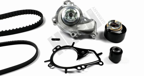 Hepu PK09090 - Водяний насос + комплект зубчатого ременя autocars.com.ua
