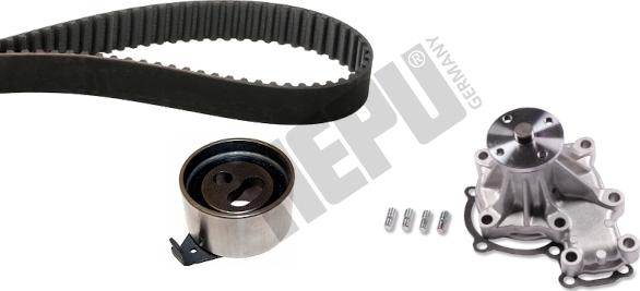 Hepu PK71310 - Водяний насос + комплект зубчатого ременя autocars.com.ua