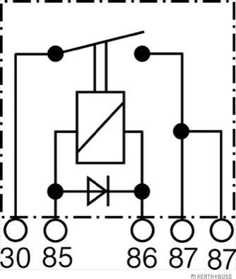 Herth+Buss Elparts 75613109 - Реле, робочий струм autocars.com.ua