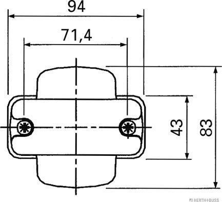 Herth+Buss Elparts 82710142 - Габаритний ліхтар autocars.com.ua