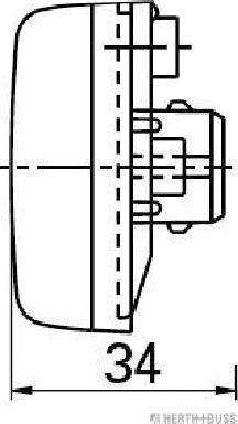 Herth+Buss Elparts 82710220 - Боковой габаритный фонарь avtokuzovplus.com.ua