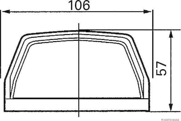 Herth+Buss Elparts 84750018 - Ліхтар освітлення номерного знака autocars.com.ua