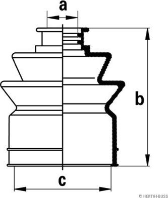 Herth+Buss Jakoparts J2866001 - Пыльник, приводной вал autodnr.net