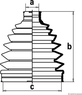 Herth+Buss Jakoparts J2867016 - Пыльник, приводной вал autodnr.net