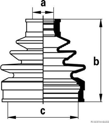 Herth+Buss Jakoparts J2868004 - Пыльник, приводной вал autodnr.net