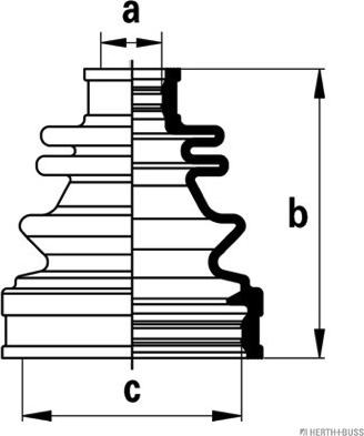 Herth+Buss Jakoparts J2884018 - Пыльник, приводной вал avtokuzovplus.com.ua