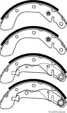 Herth+Buss Jakoparts J3500907 - Комплект тормозных колодок, барабанные avtokuzovplus.com.ua