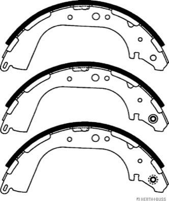 Herth+Buss Jakoparts J3501045 - Комплект гальм, барабанний механізм autocars.com.ua